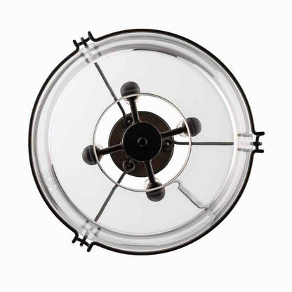 Home Decorators Crestlane 16.5 in. 4-Light Black Semi-Flush Mount Glass Fixture