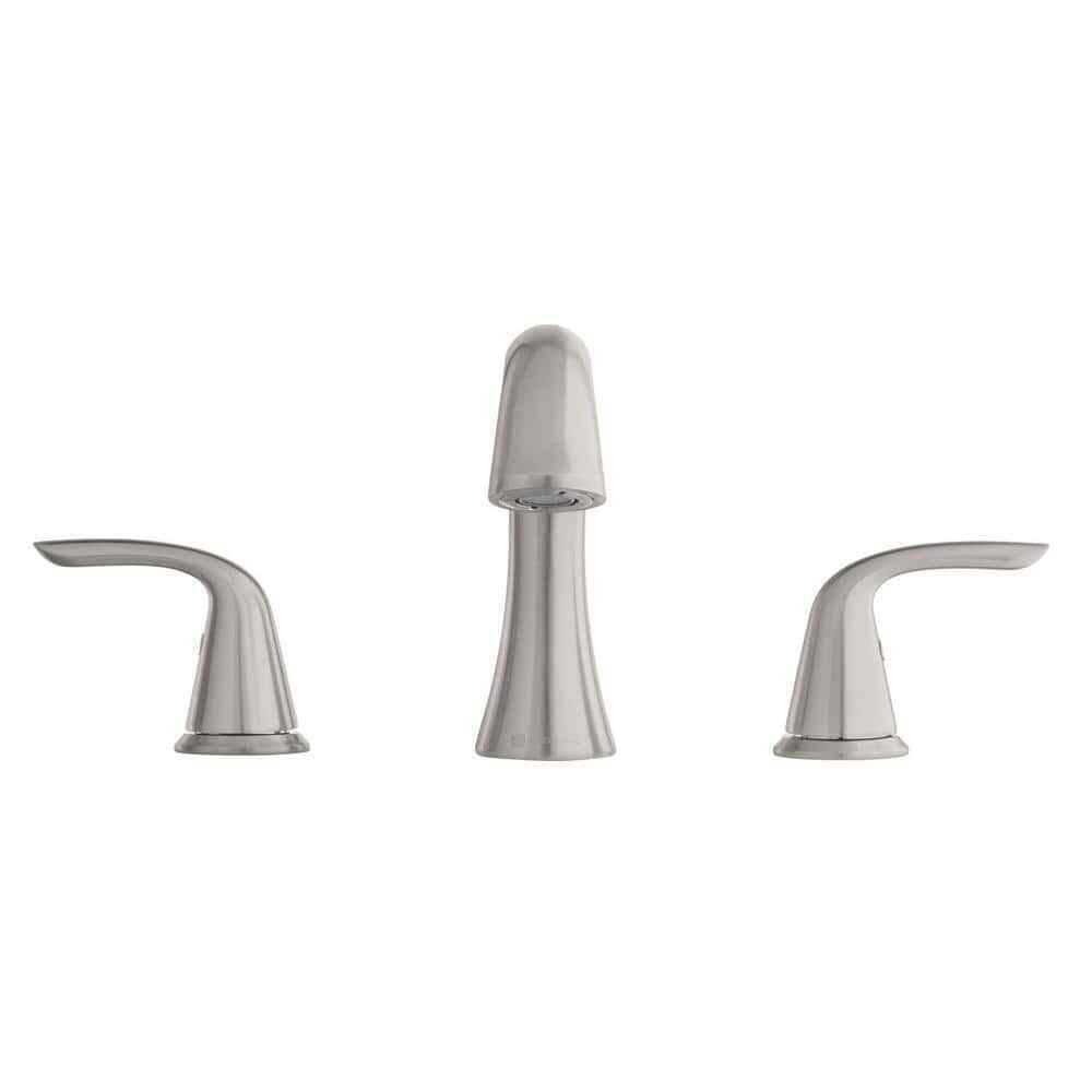 Glacier Bay Irena 8 in. Widespread 2-Handle Bathroom Faucet in Brushed Nickel