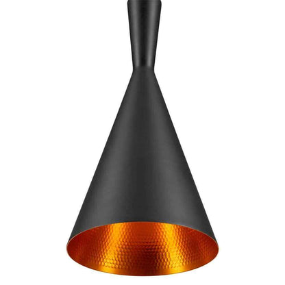 Globe Electric Mira 1-Light 63 in. Matte Black and Gold Hourglass Pendant 63873