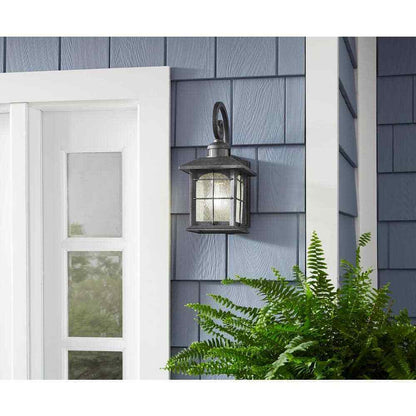 Home Decorators Brimfield Motion-Sensing Aged Iron Outdoor  Wall Sconce