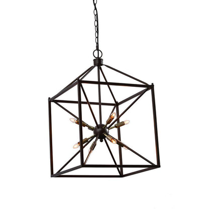 LAZZUR Touques 16 in. 8-Light Modern Matte Oil Rubbed Bronze Pendant