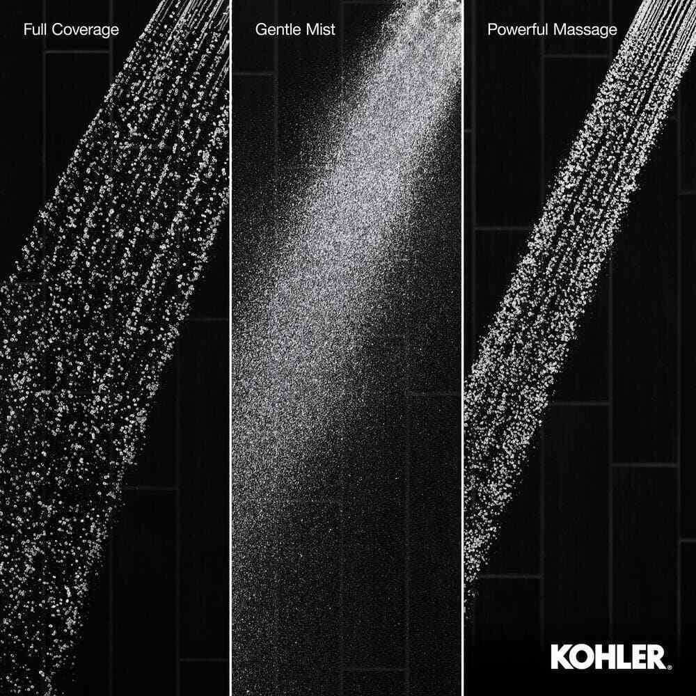 KOHLER Statement 3-Spray Wall Mount Handheld Shower Head in Polished Chrome