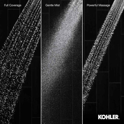 KOHLER Statement 3-Spray Wall Mount Handheld Shower Head in Polished Chrome