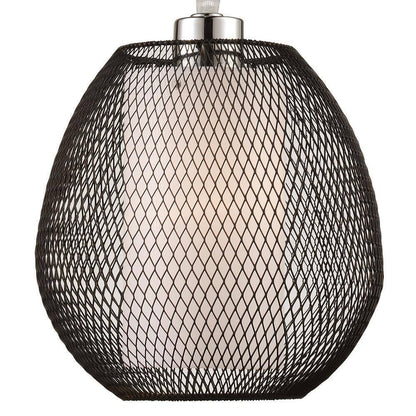 Transglobe Meshcaged 4-Light 14 in. Black Indoor Island Pendant Light Fixture