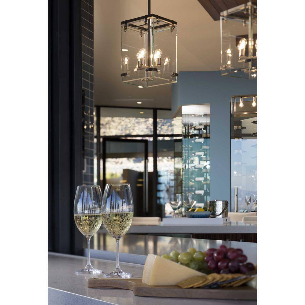 Progress Lighting Glayse Collection 4-Light Brushed Nickel Pendant