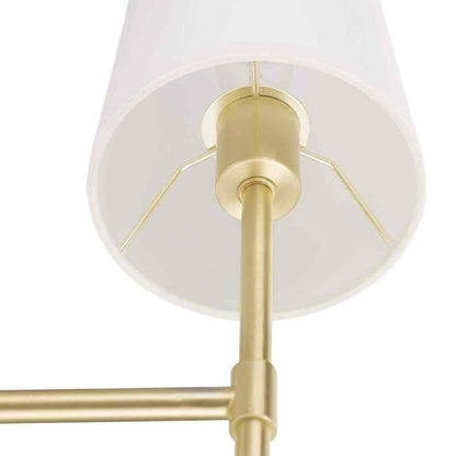 Hampton Bay Ridgeway 1-Light Brass Wall Sconce Plug-in or Hardwire Dimmable
