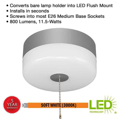 Commercial Electric Spin Light 7 in. Closet Light LED Flush Mount Ceiling Light