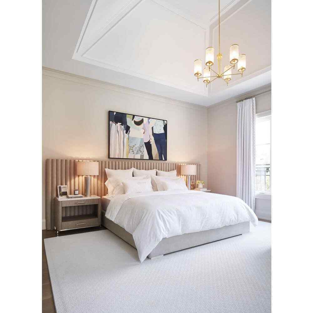 GLUCKSTEINELEMENTS Ashbury 6-Light Brushed Brass Chandelier 38684-HBC