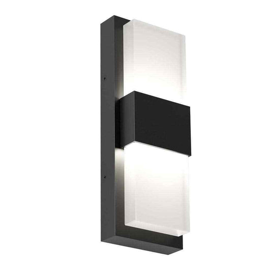 Artika Mazza Black Modern LED Outdoor Garage and Porch Light Lantern Sconce