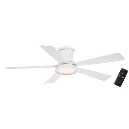 Hampton Bay Hawkspur 52 in. Indoor Outdoor White  Ceiling Fan w Light and Remote
