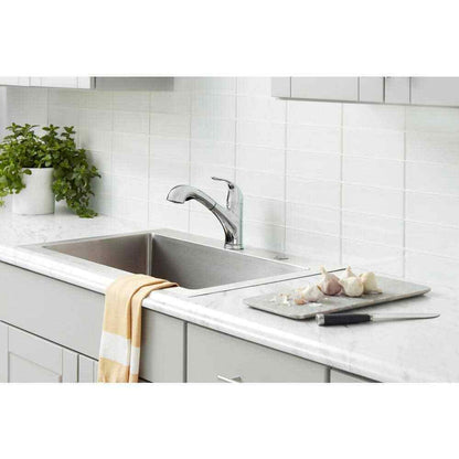 Glacier Bay Market Single-Handle Pull-Out Sprayer Kitchen Faucet Polished Chrome