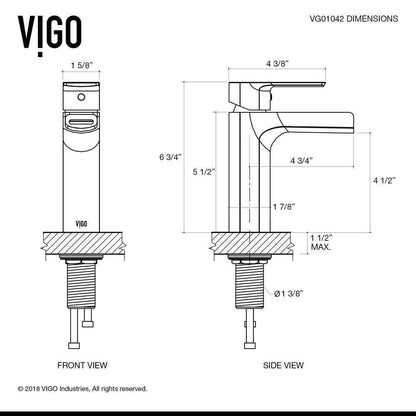 VIGO Ileana Single Handle Single-Hole Bathroom Faucet in Chrome VG01042CH
