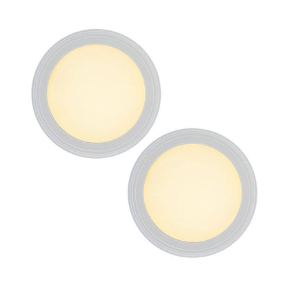 Commercial Electric 7 in. White Flush Mount Low Profile Ceiling Light 2-Pack