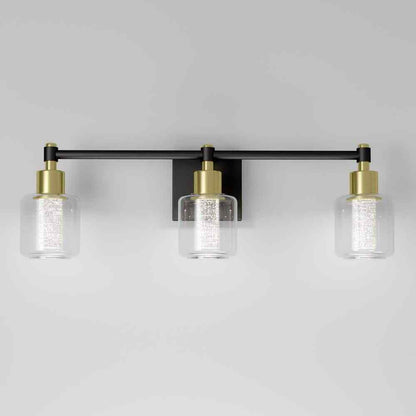 Artika Champagne Globe 3 Light Black & Gold Modern Integrated LED Vanity Light