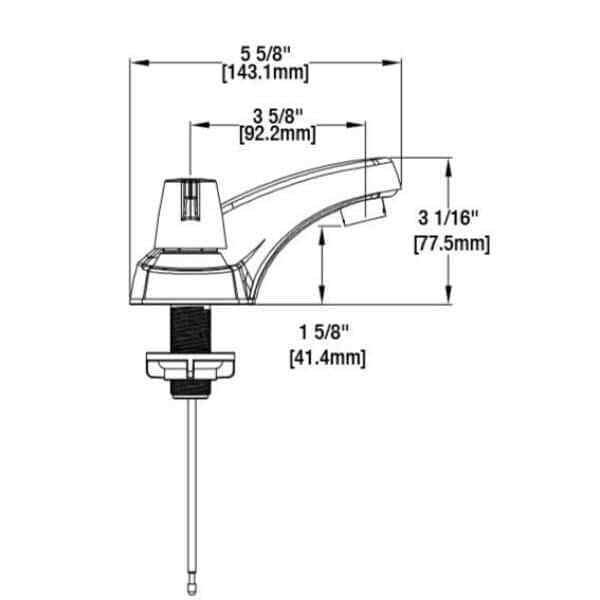 Glacier Bay Aragon 4 in. Centerset 2-Handle Low-Arc Bathroom Faucet Chrome