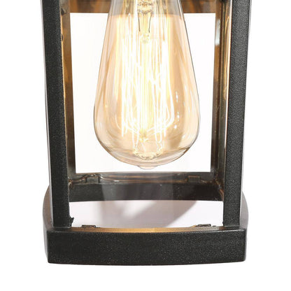 LNC Modern Black Outdoor Wall lantern Sconce 1-Light Hardwired Light Fixture