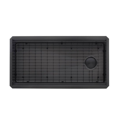 eModernDecor Workstation Undermount Stainless Steel 32 in. Kitchen Sink in Black