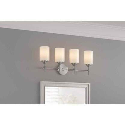 Home Decorators Ayelen 4-Light Brushed Nickel Modern Bathroom Vanity Light