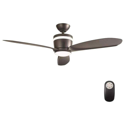 Home Decorators Collection Federigo 48 in. LED Matte Black Ceiling Fan SW1618MBK