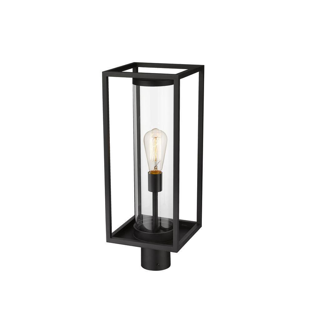 Dunbroch 1-Light Black 22 in. Aluminum Hardwired Outdoor Post Light