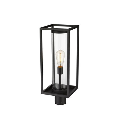 Dunbroch 1-Light Black 22 in. Aluminum Hardwired Outdoor Post Light