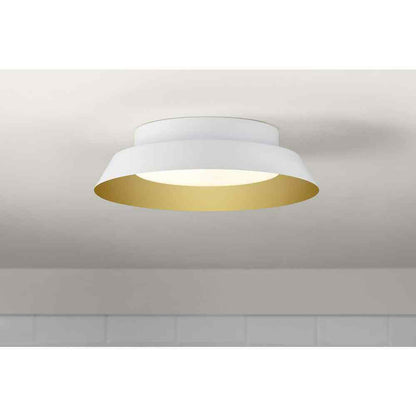 Home Decorators Collection Delaney 13 in. White LED Flush Mount DSHD19548F