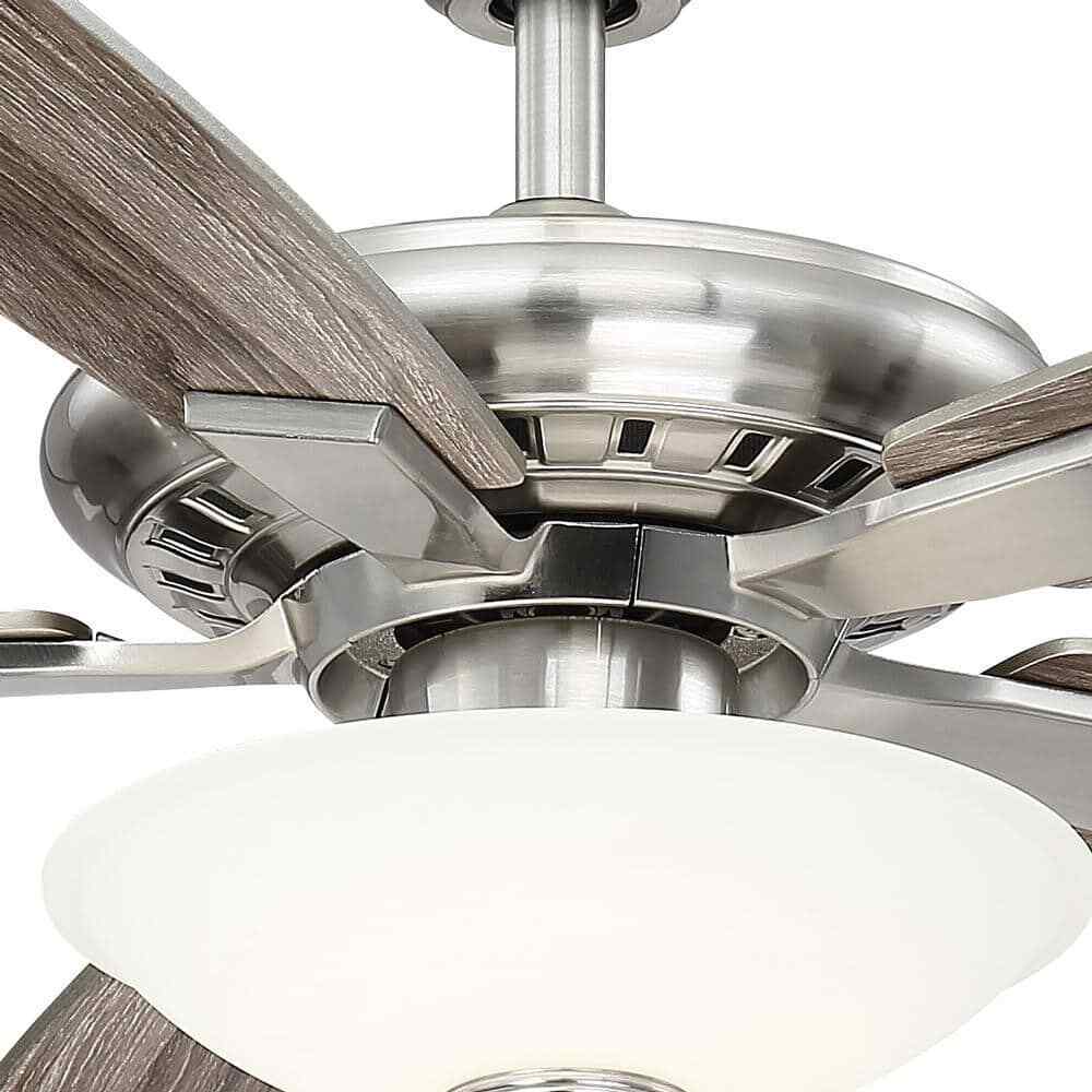 Hampton Bay Menage 56 in. LED Indoor Low Profile Brushed Nickel Ceiling Fan