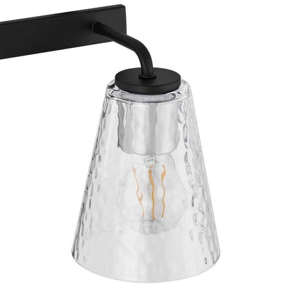 Home Decorators Westbrook 3-Light Matte Black Modern Bathroom Vanity Light