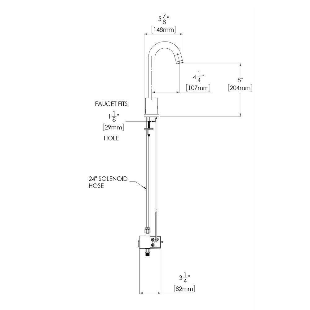 Speakman Sensorflo Battery Powered Single Hole Touchless Bathroom Faucet Chrome