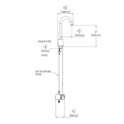 Speakman Sensorflo Battery Powered Single Hole Touchless Bathroom Faucet Chrome