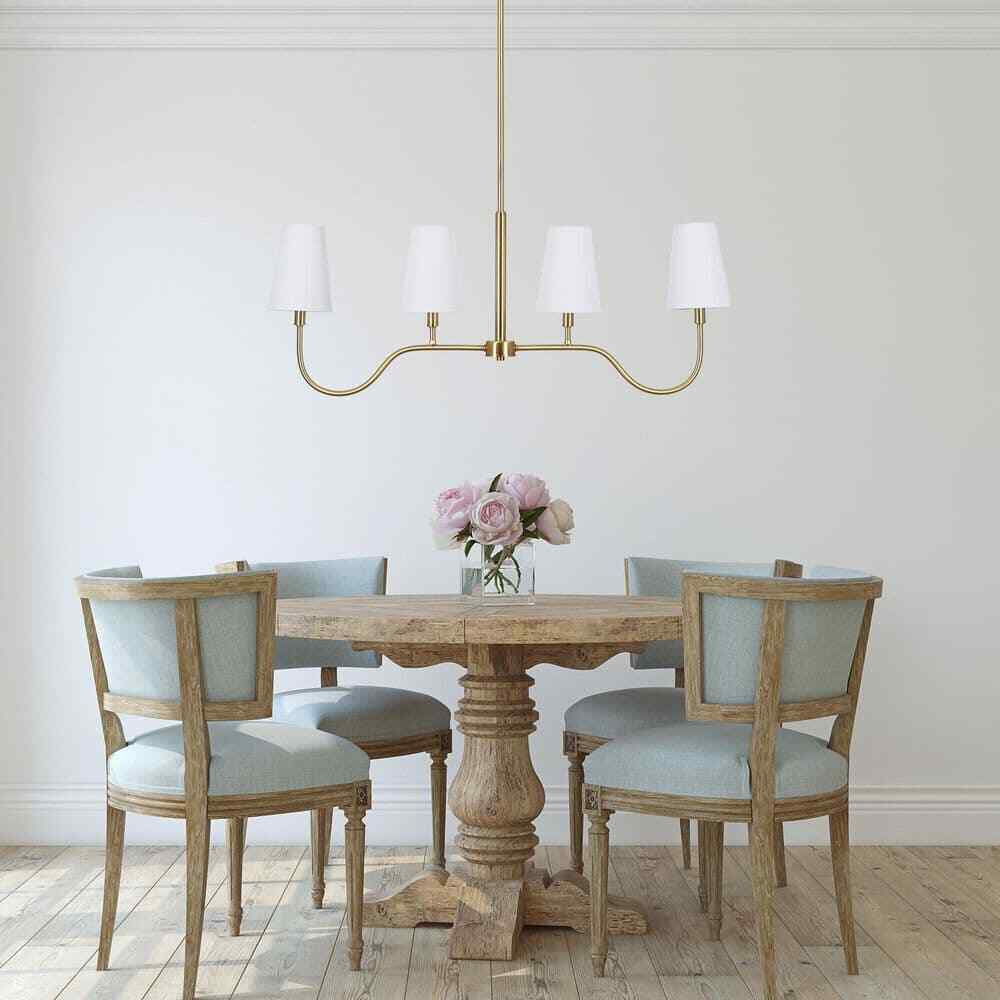 Hampton Bay Vernon Hills 4-Light Antique Brass Island Pendant Light
