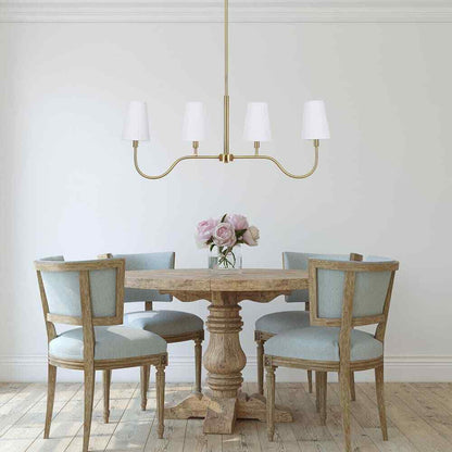 Hampton Bay Vernon Hills 4-Light Antique Brass Island Pendant Light