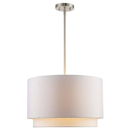 Bel Air Lighting Schiffer 18 in. 3-Light Brushed Nickel Kitchen Pendant Light