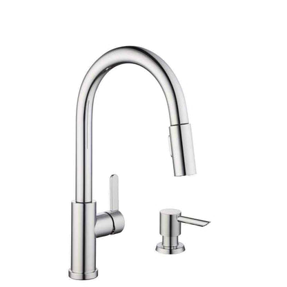 Glacier Bay Paulina 1-Handle Pull-Down Sprayer Kitchen Faucet Polished Chrome