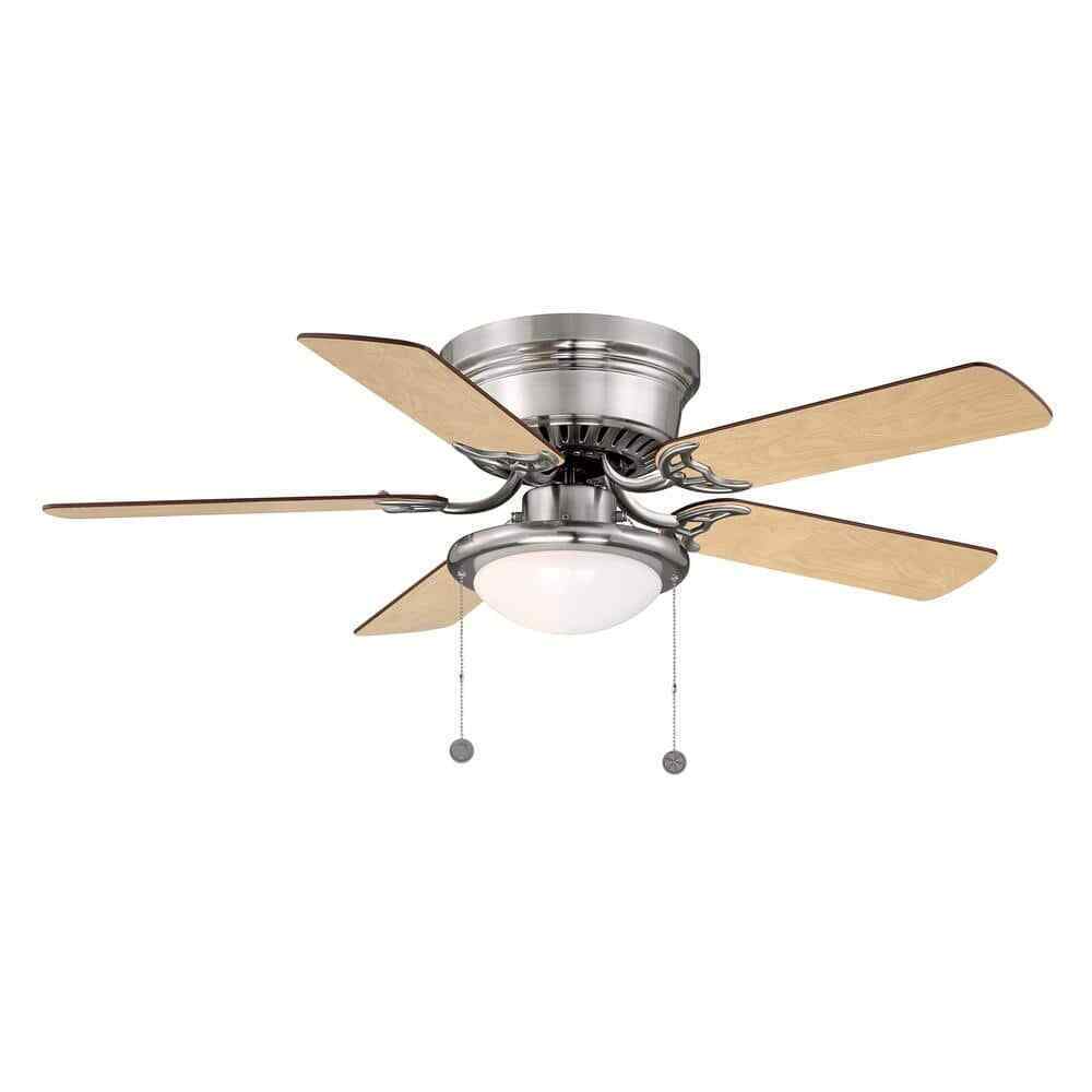 Hugger 44 in. LED Indoor Brushed Nickel Ceiling Fan with Light Kit AL383CPQ-BN