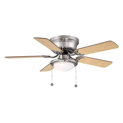 Hugger 44 in. LED Indoor Brushed Nickel Ceiling Fan with Light Kit AL383CPQ-BN