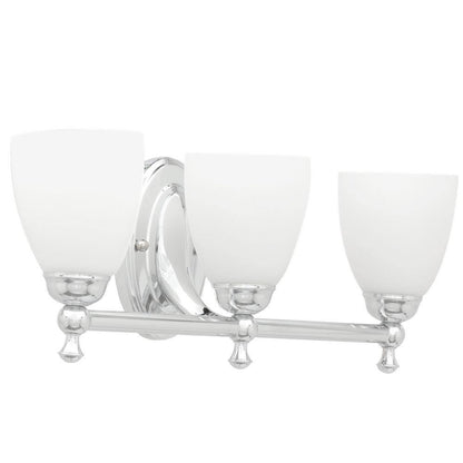 Hampton Bay Solomone  3-Light Polished Chrome Bathroom Vanity Light Fixture