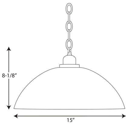 Progress Lighting Classic 1-Light Brushed Nickel Pendant P500149-009