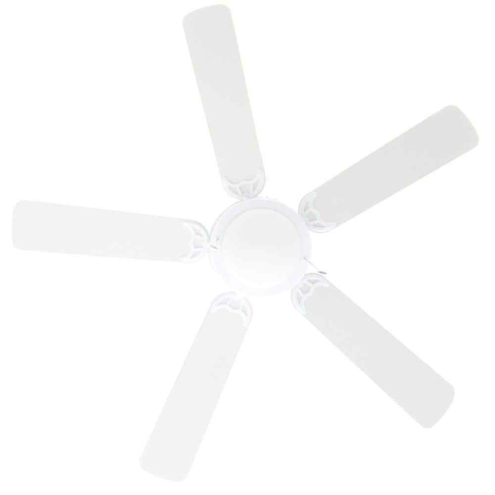 Hugger 52 in. LED Indoor White Ceiling Fan with Light Kit AL383LED-WH