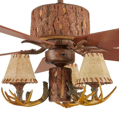 Hampton Bay Lodge 52 in. LED Nutmeg Ceiling Fan with Light and Remote Control