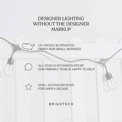 Brightech Ambience 24 ft. Outdoor Plug-in LED Hanging Edison Bulb String-Light