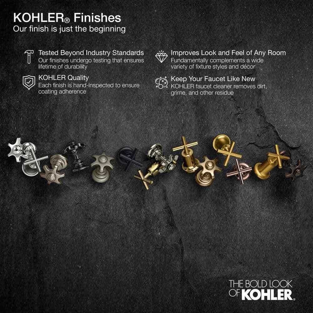 KOHLER Crue Single-Handle Pull-Down Sprayer Faucet, Vibrant Brushed Modern Brass