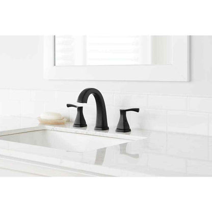 Glacier Bay Calandine 8 in. Widespread 2-Handle Bathroom Faucet in Matte Black