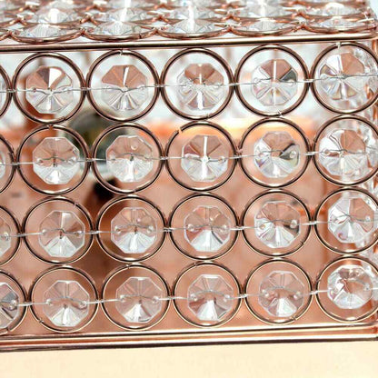 Elegant Designs 12 in. 2-Light Rose Gold Square Ceiling Flush Mount
