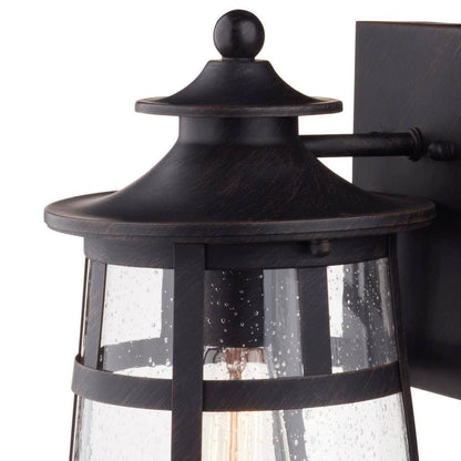 Globe Electric Ezekiel Bronze Rustic Farmhouse Indoor/Outdoor Wall Sconce