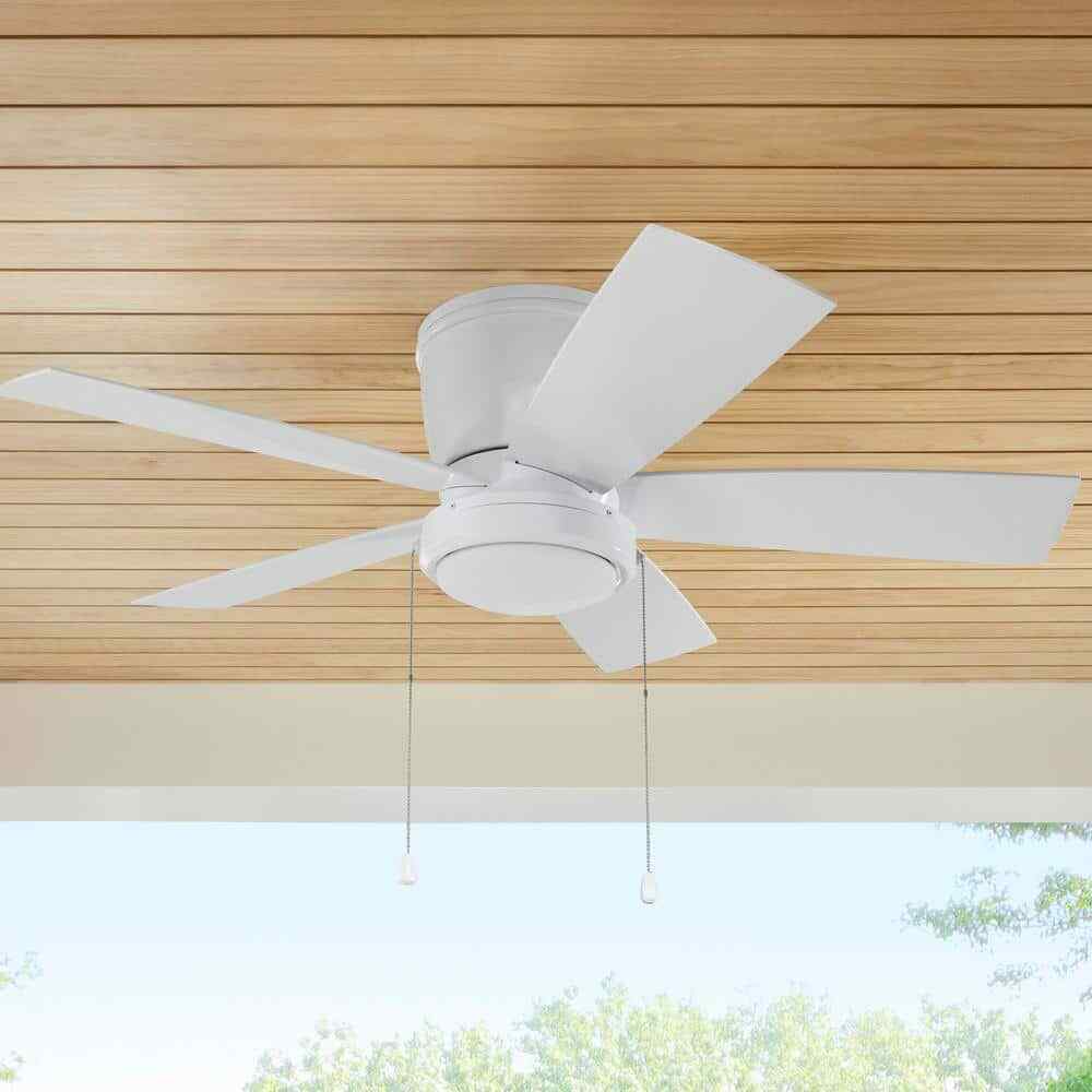 Home Decorators Arleigh 44 in. LED Outdoor White Ceiling Fan w/ Light