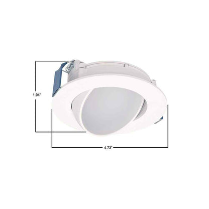 HALO HLA 4 in. Color Selectable Canless Recessed Wide Beam Gimbal Trim LED Kit