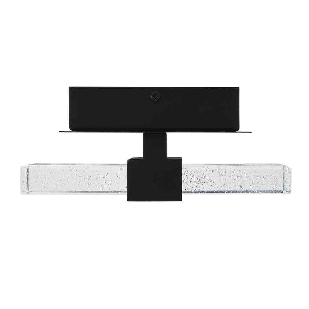 Home Decorators Alberson 2-Light Matte Black LED Indoor Wall Sconce Bubble Glass