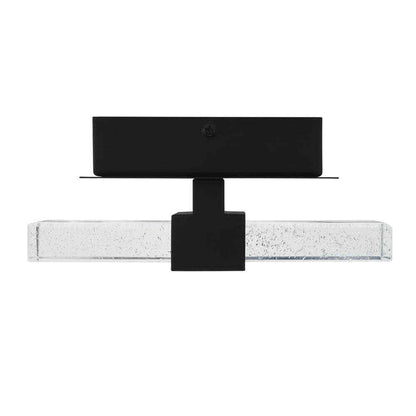 Home Decorators Alberson 2-Light Matte Black LED Indoor Wall Sconce Bubble Glass