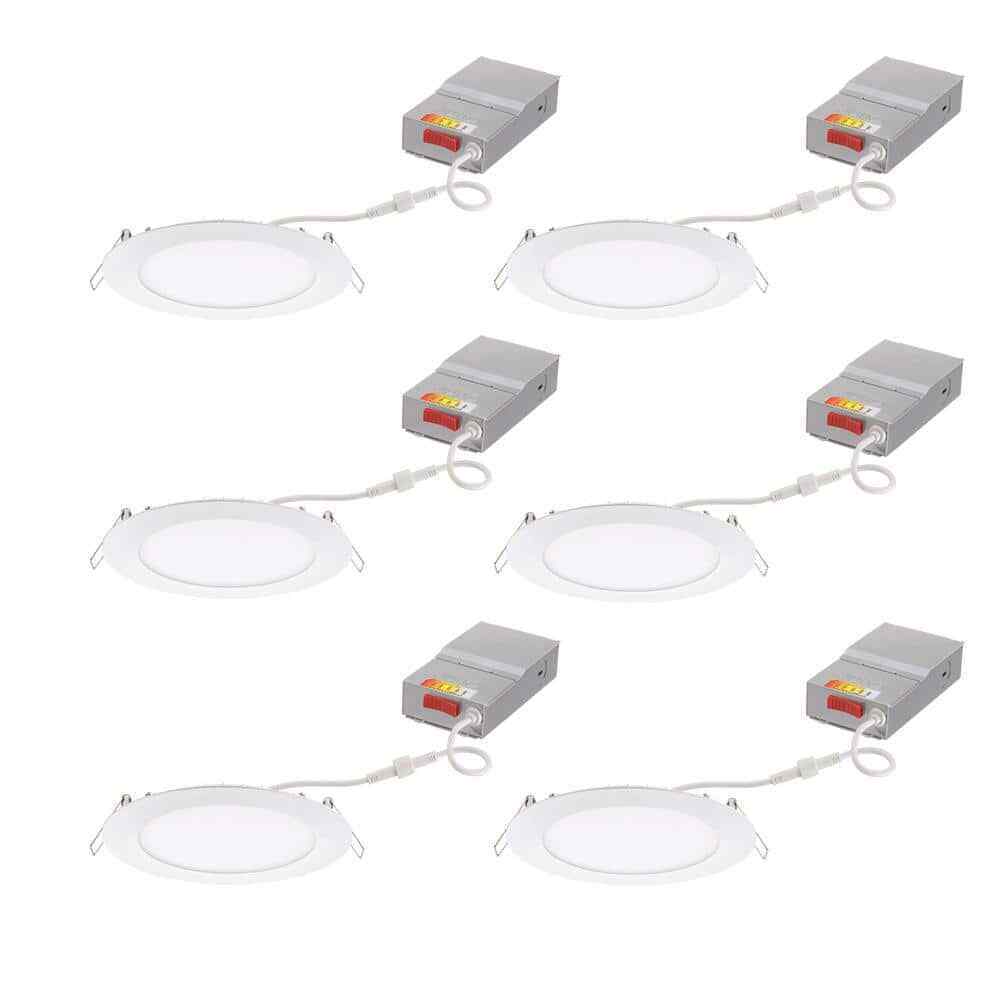 Juno Contractor Select WF4 4 in. CCT Canless LED White Recessed Light  6-Pack
